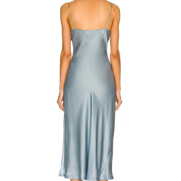 Jonathan Simkhai Eliza Slip Dress in Cove Size Medium NWT - Picture 2 of 5